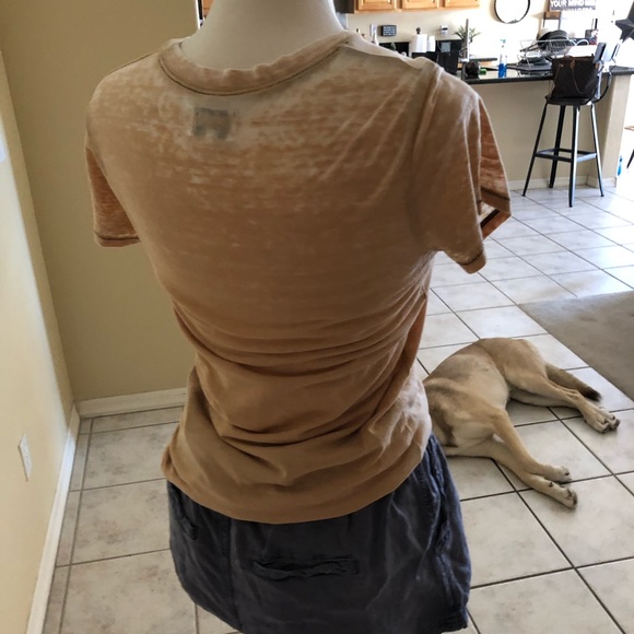 Size S/M Mate the Label Worn Mustard Tee - Picture 2 of 4